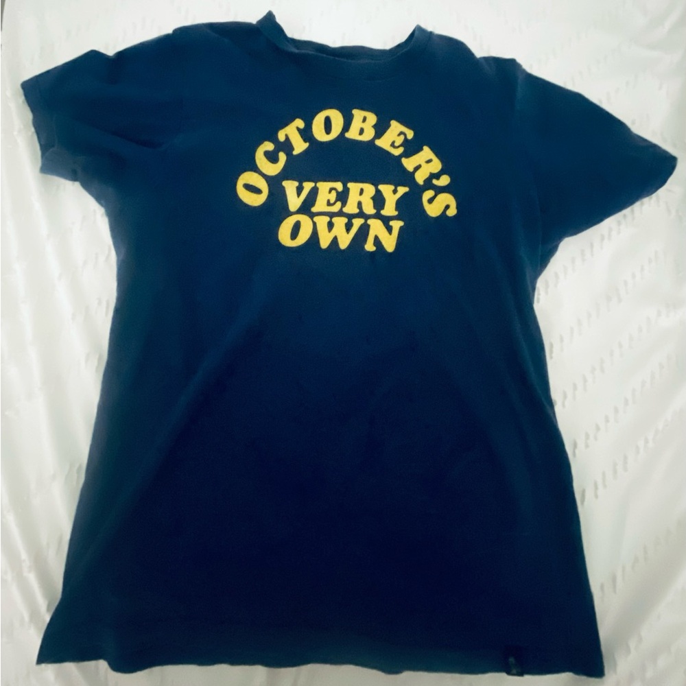 OVO Dark Blue Tee with Yellow Print